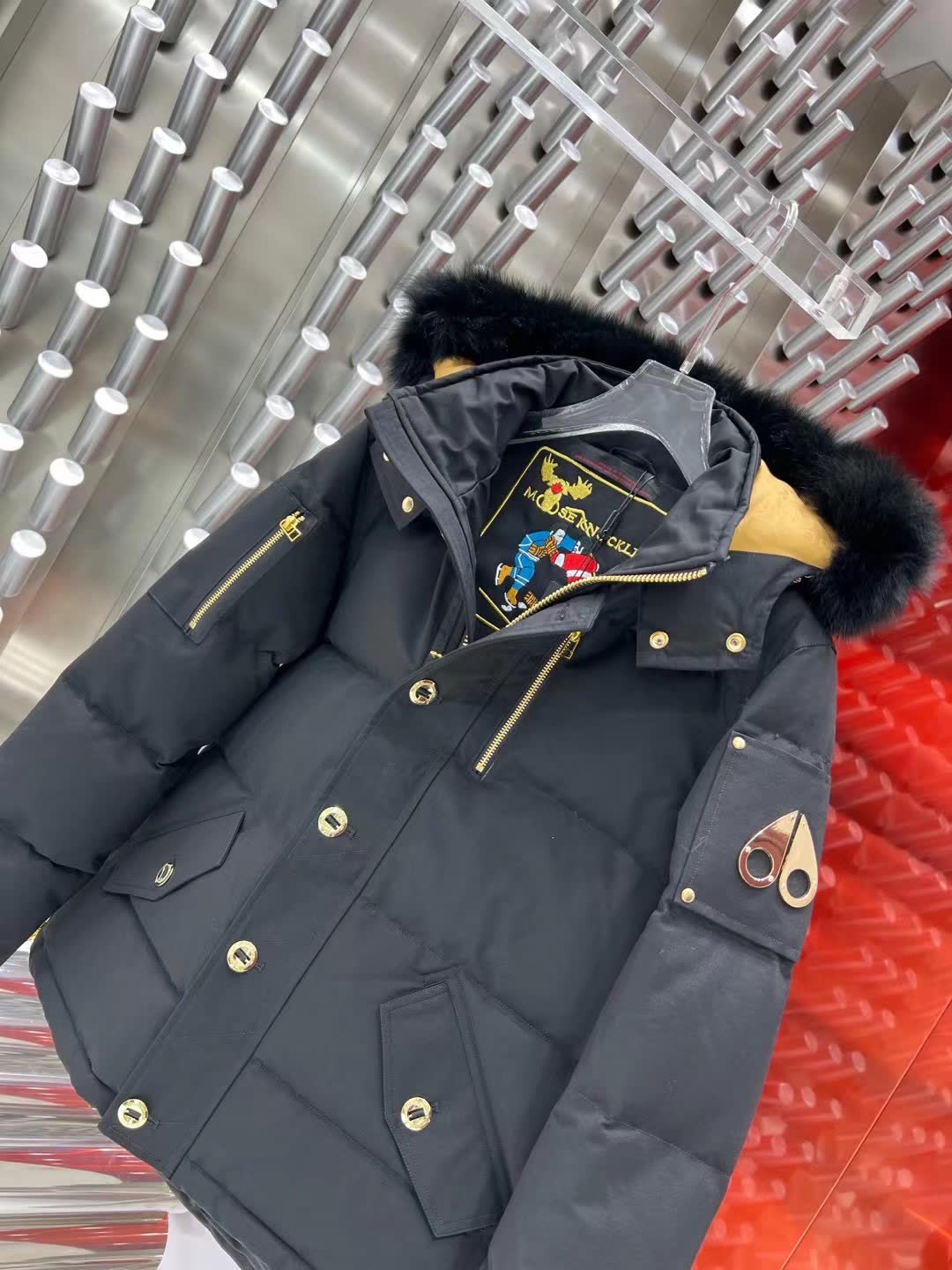 Moose Knuckles Hooded Down Puffer Jacket